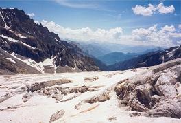 Descente sur le glacier Blanc