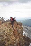 Sur l'arête avant le passage des 3 gendarmes
