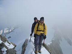 Arête menant à la Bérangère ... Flo souriante