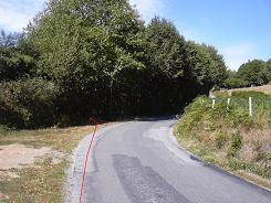 Le chemin avant le virage