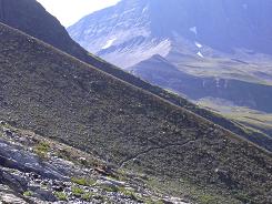 Vue vers le col de la Seigne