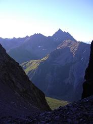 Depuis la combe entre l'Aiguille de Combal et le Mont Suc