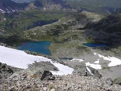 Les lacs Jovet vus du col