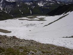 La descente vers le lac d'Enclave