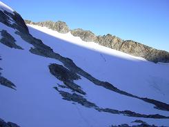 Cordées sur le glacier du Tondu