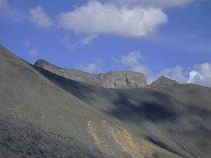 Vue sur le Bec de Grenier et l'aiguille du Goléon
